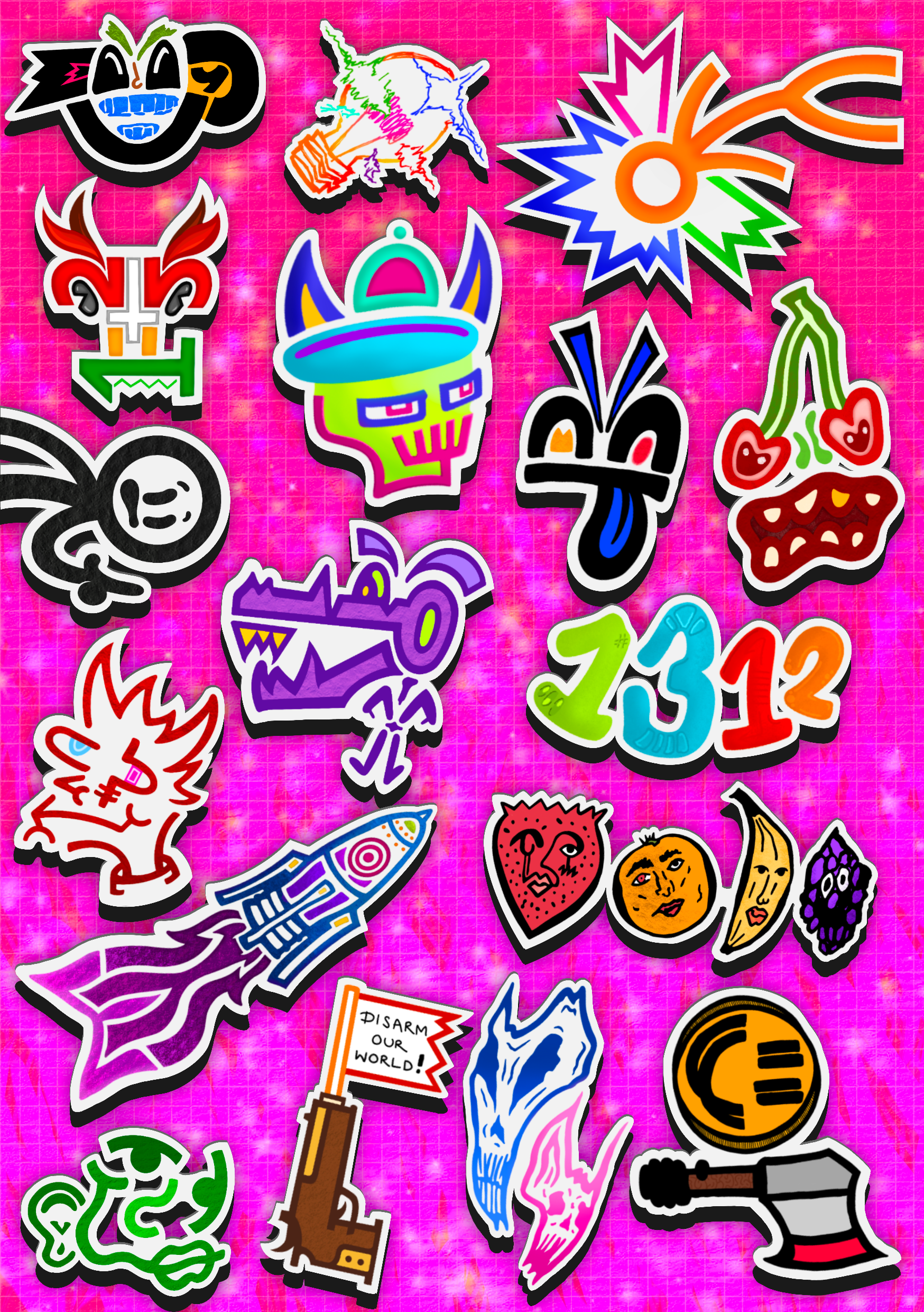 Coloured Stickers [Sticker Sheet]